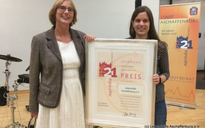 Der Bereich Freizeit, Begegnung, Bildung hat den Agenda21-Preis der Stadt Aschaffenburg verliehen bekommen