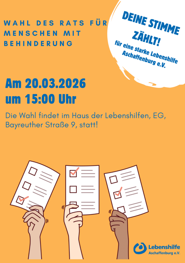 Flyer zur Wahl des Rates der Menschen mit Behinderung
