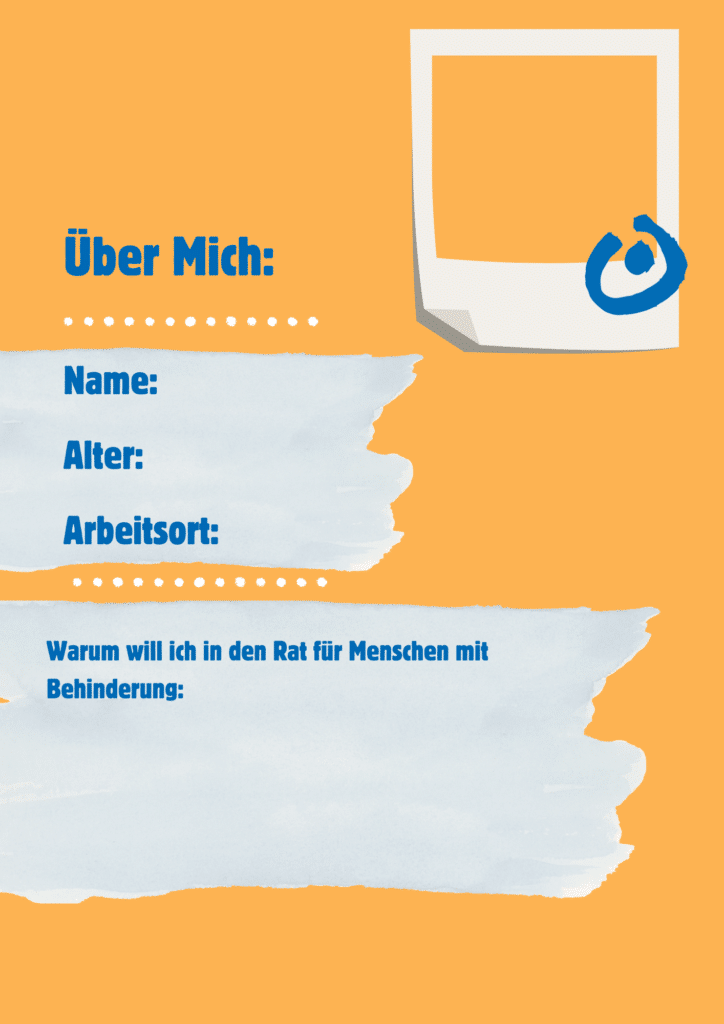 Steckbrief für die Wahl des Rates der Menschen mit Behinderung