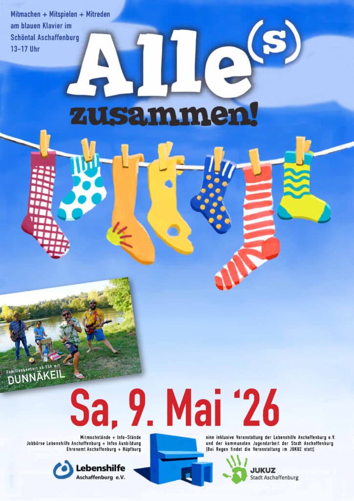 Plakat für das Inklusionsfest "Alle(s) zusammen" 2026