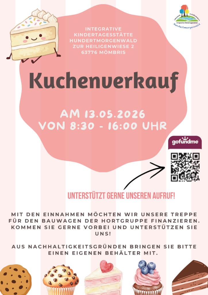 Plakat Kuchenverkauf in der IKT M