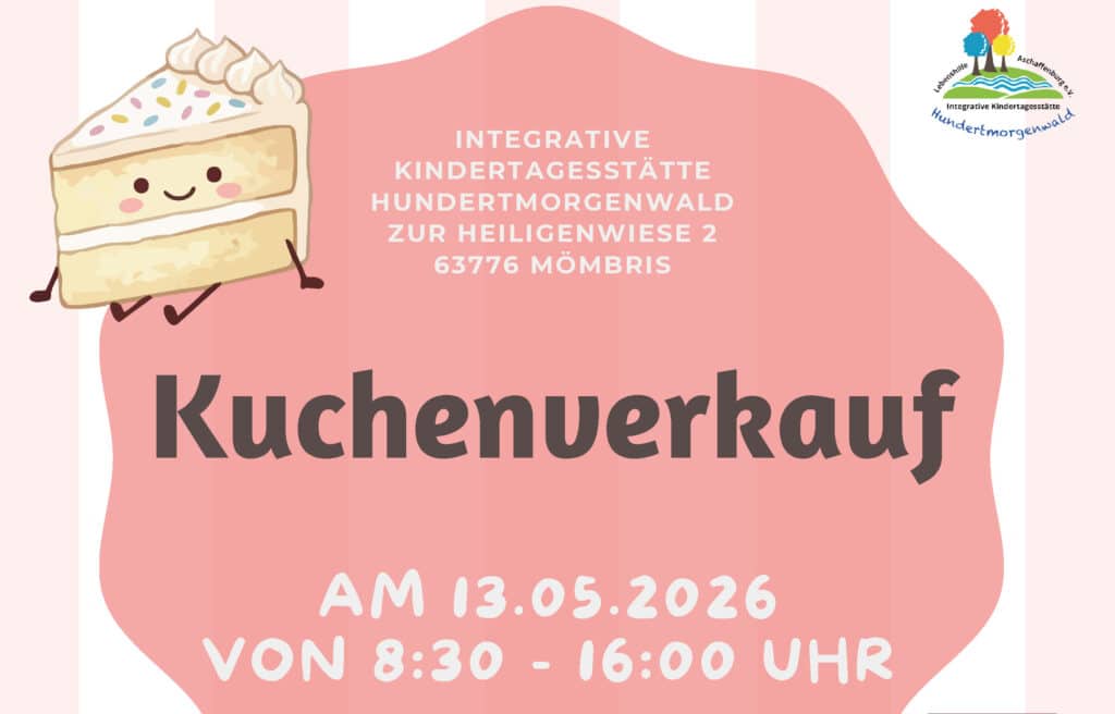 Plakat Kuchenverkauf in der IKT M, klein