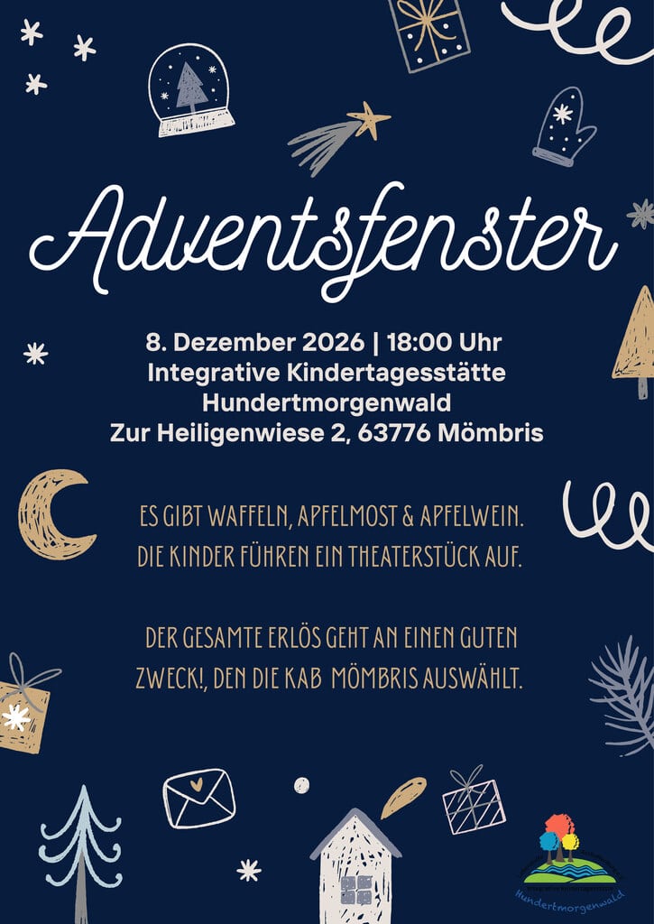 Einladung Adventsfenster in der IKT Hundertmorgenwald Dezember 2026