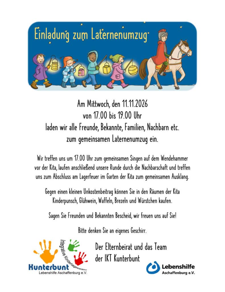 Einladung zum Laternenumzug IKT ALZ 2026